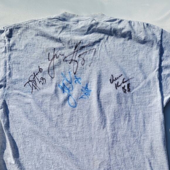 Vintage Miami Hurricanes Signed Autograph Gray Delta USA T-Shirt Size L - Picture 10 of 10
